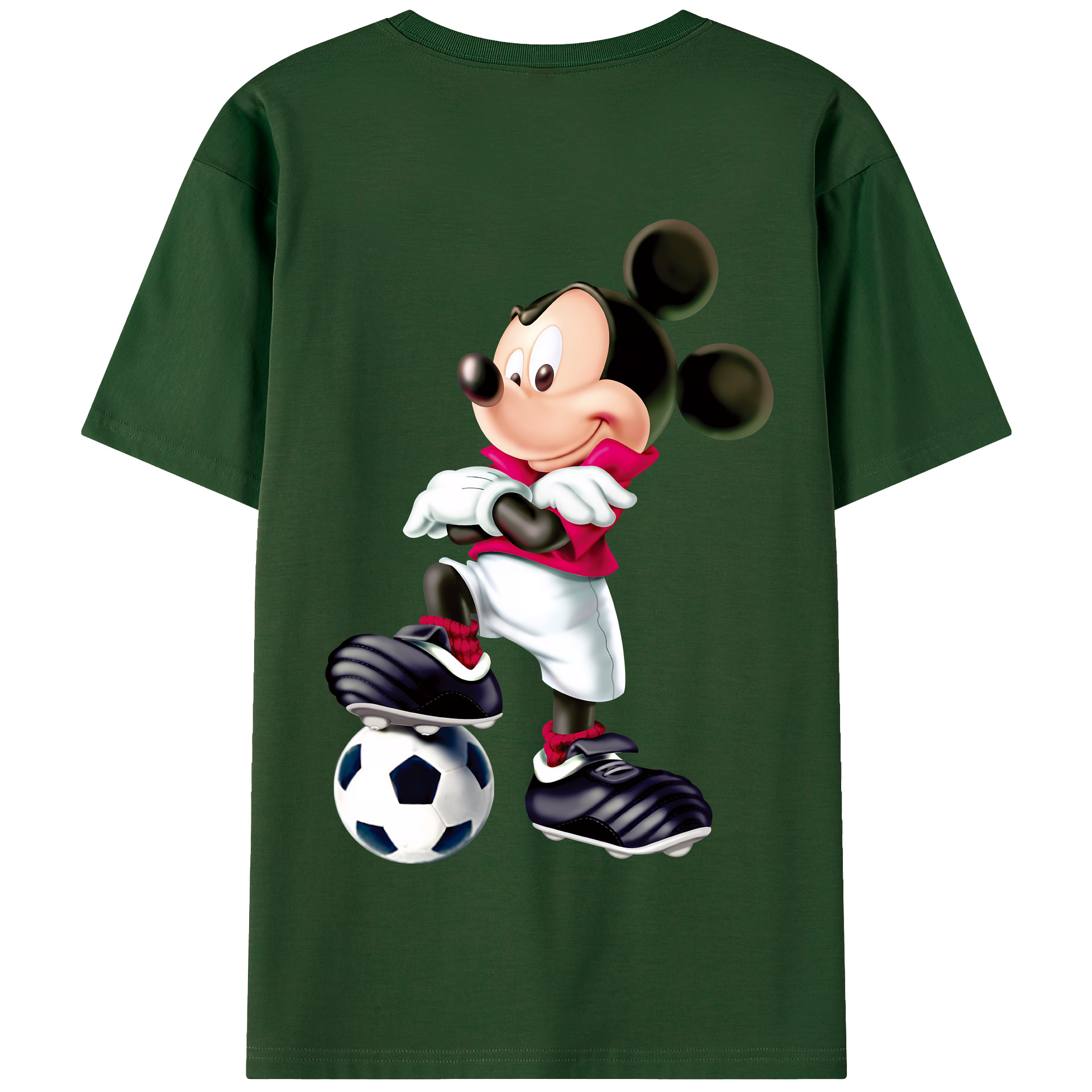（画像用） ミッキーマウス Mickey Mouse 綿100％半袖Tシャツ（背面プリント）